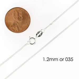 Solid Sterling Silver Cuban Chain Necklace 18” NEW